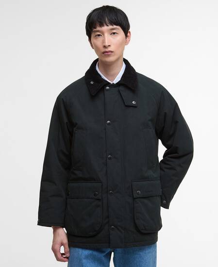 Oversized Bedale Padded Casual Jacket Black