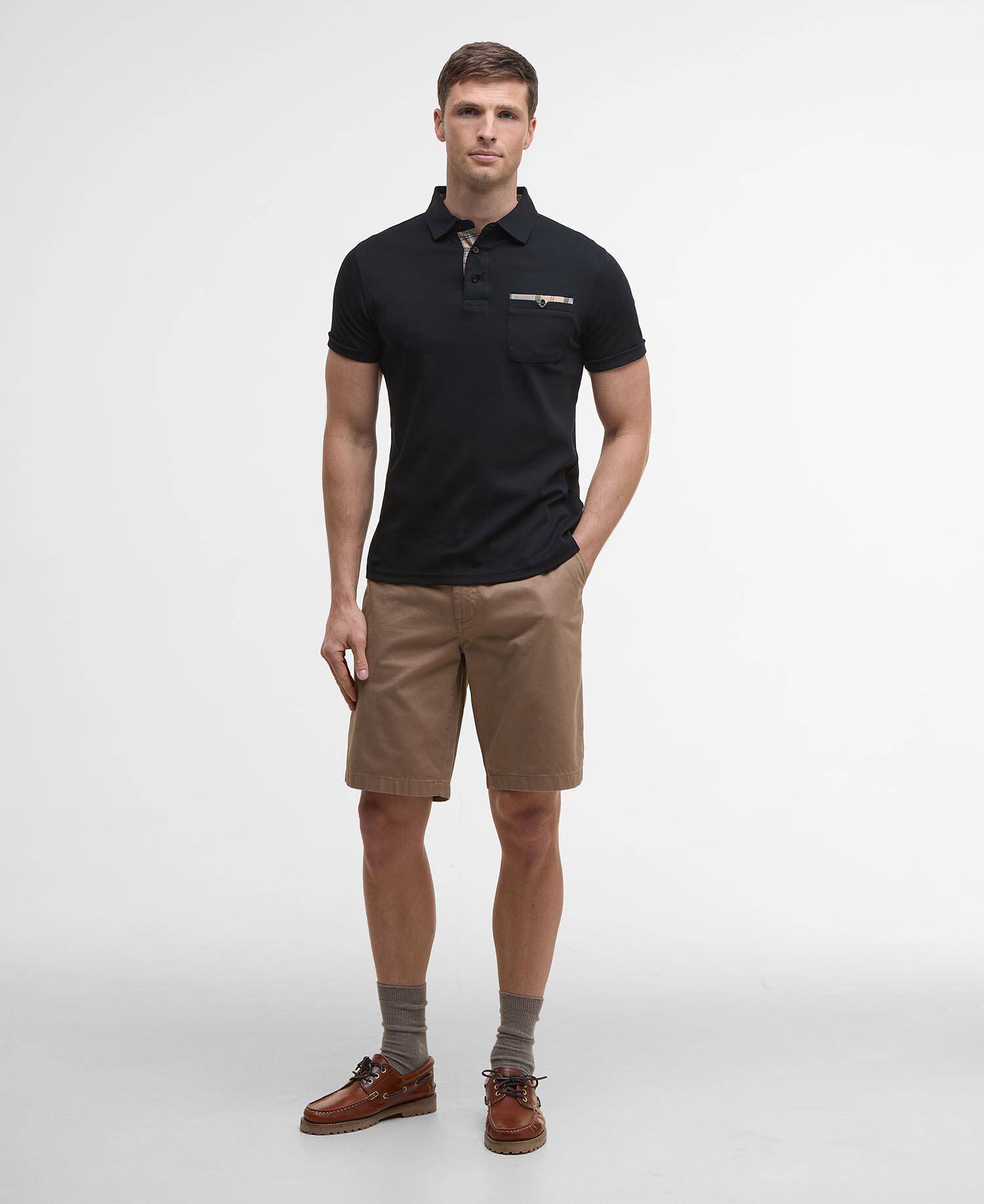 Corpatch Tailored Short-Sleeved Polo Shirt Black image number 1