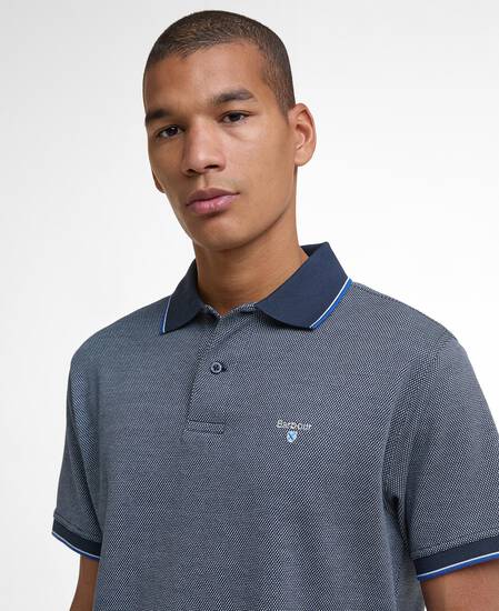 Hanswell Tailored Short-Sleeved Polo Shirt Navy
