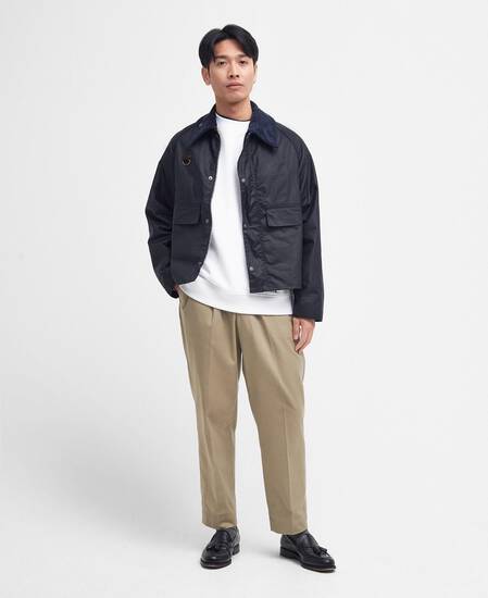 Spey Slim Waxed Jacket Classic Navy