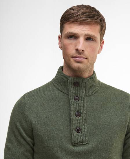 Essential Elbow Patch Jumper Olive