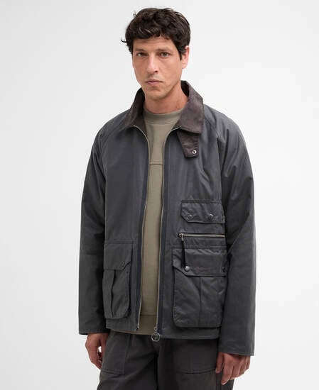 Re-Engineered Blackett Spey Waxed Jacket Asphalt