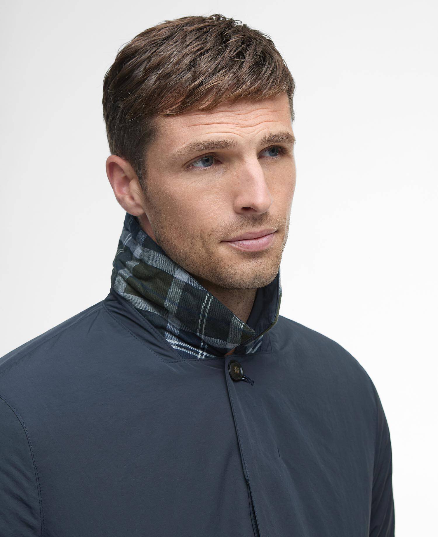 Wadded Lorden Showerproof Mac Dark Navy image number 3