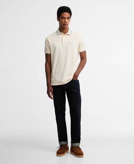 Denwick Short-Sleeved Polo Shirt Whisper White