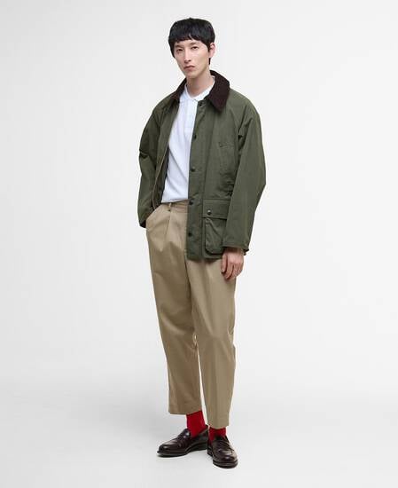 Peached Oversized Bedale Casual Jacket Sage