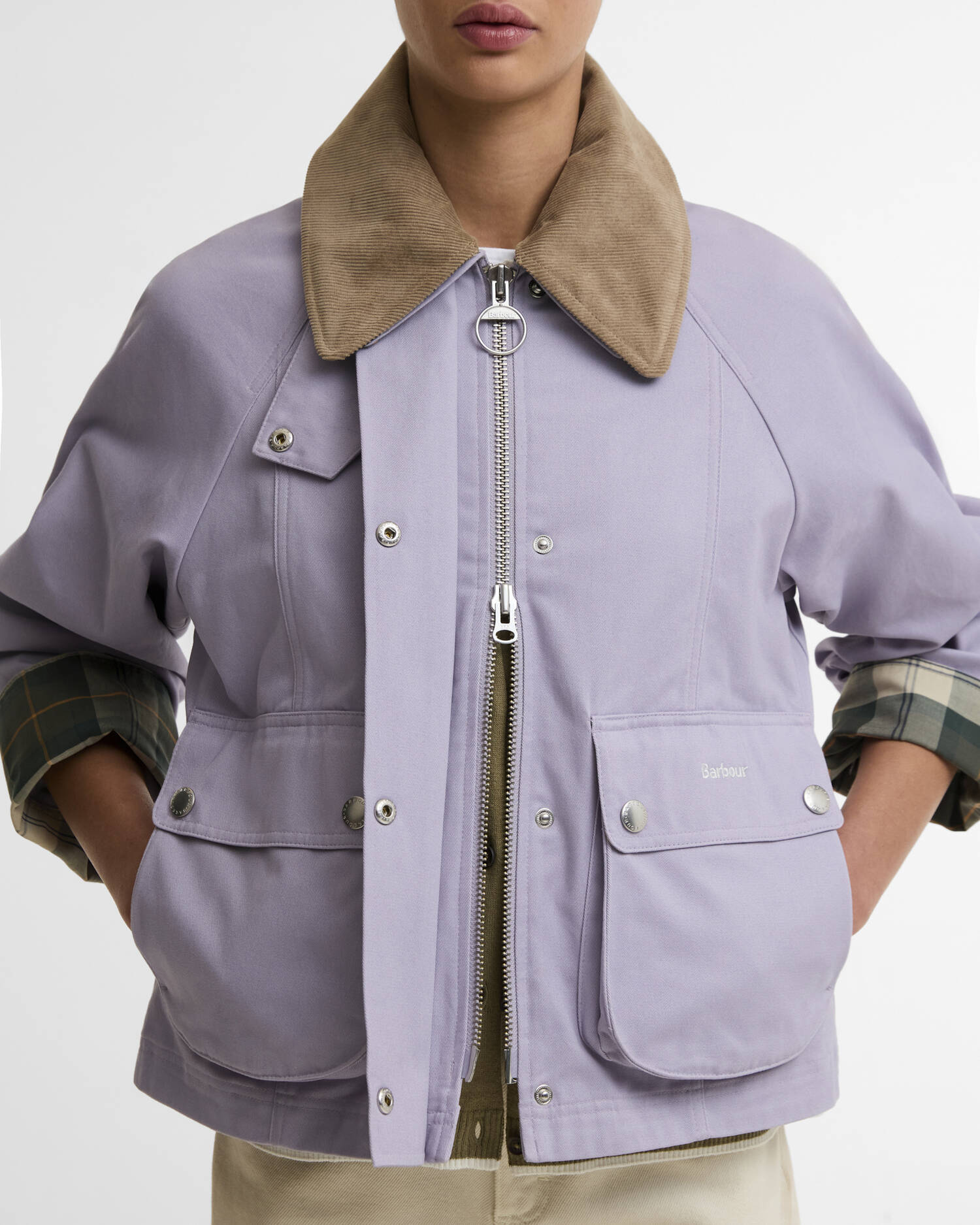 Cropped Beadnell Casual Jacket Heather Mist/Ancient/Timberwolf image number 5