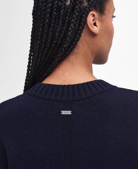 Belmore Striped Crew Neck Jumper Classic Navy