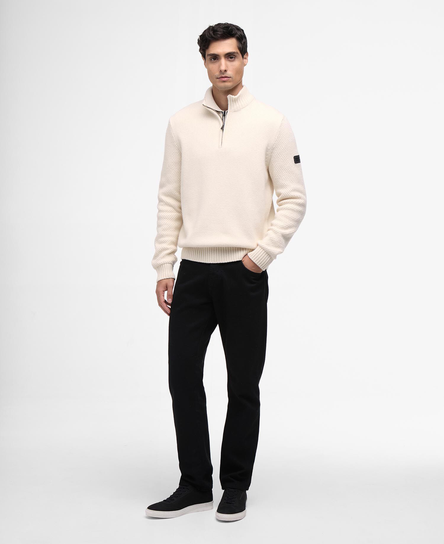 Enfield Funnel Neck Jumper Whisper White