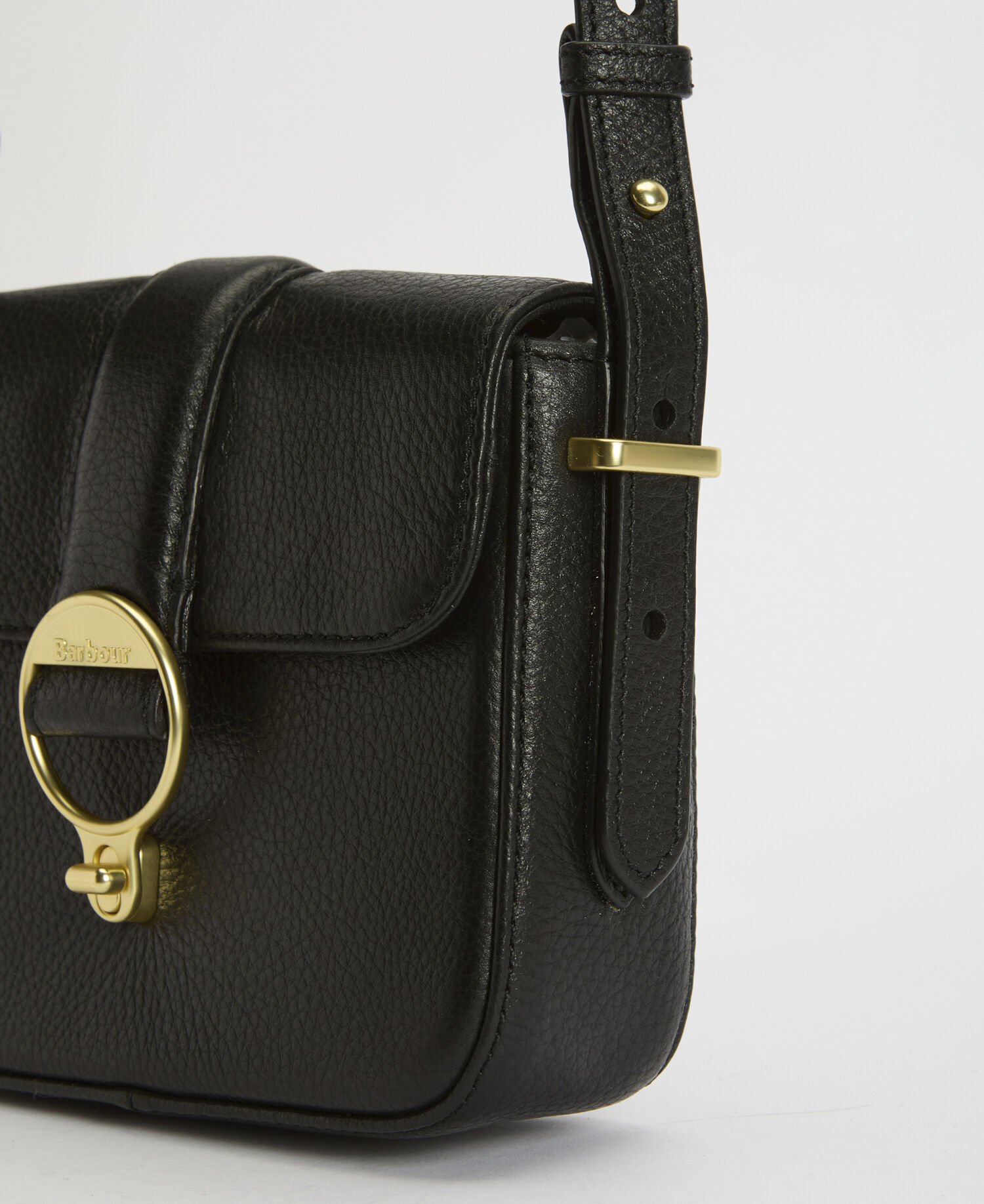 Mini borsa a tracolla in pelle Rosa Black