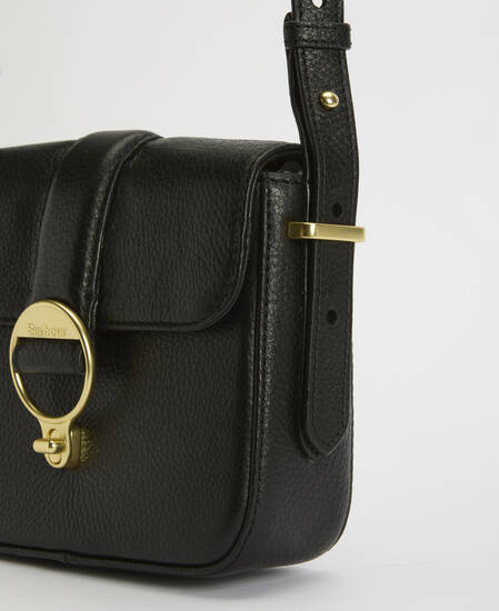 Mini borsa a tracolla in pelle Rosa Black