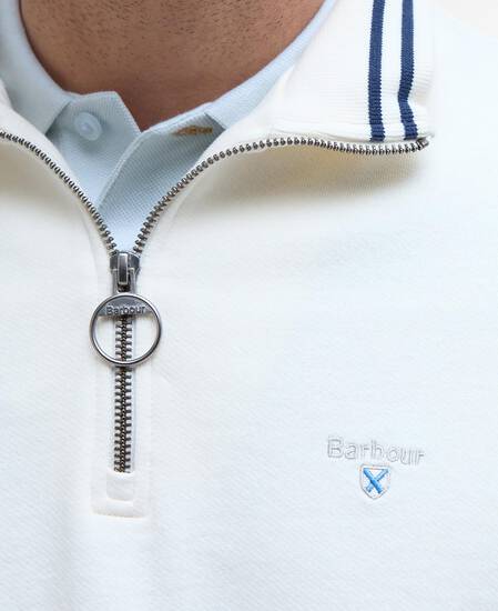 Rosford Half-Zip Sweatshirt Whisper White