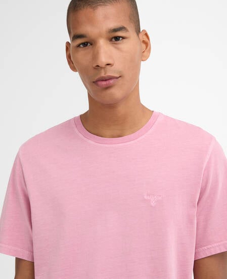 T-Shirt Washed Tartan Washed Pink