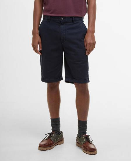 Shorts chino in twill lavato 