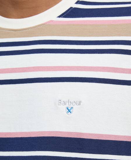 Aickmen Tailored Striped T-Shirt Whisper White Aickmen Tailored Striped T-Shirt Whisper White