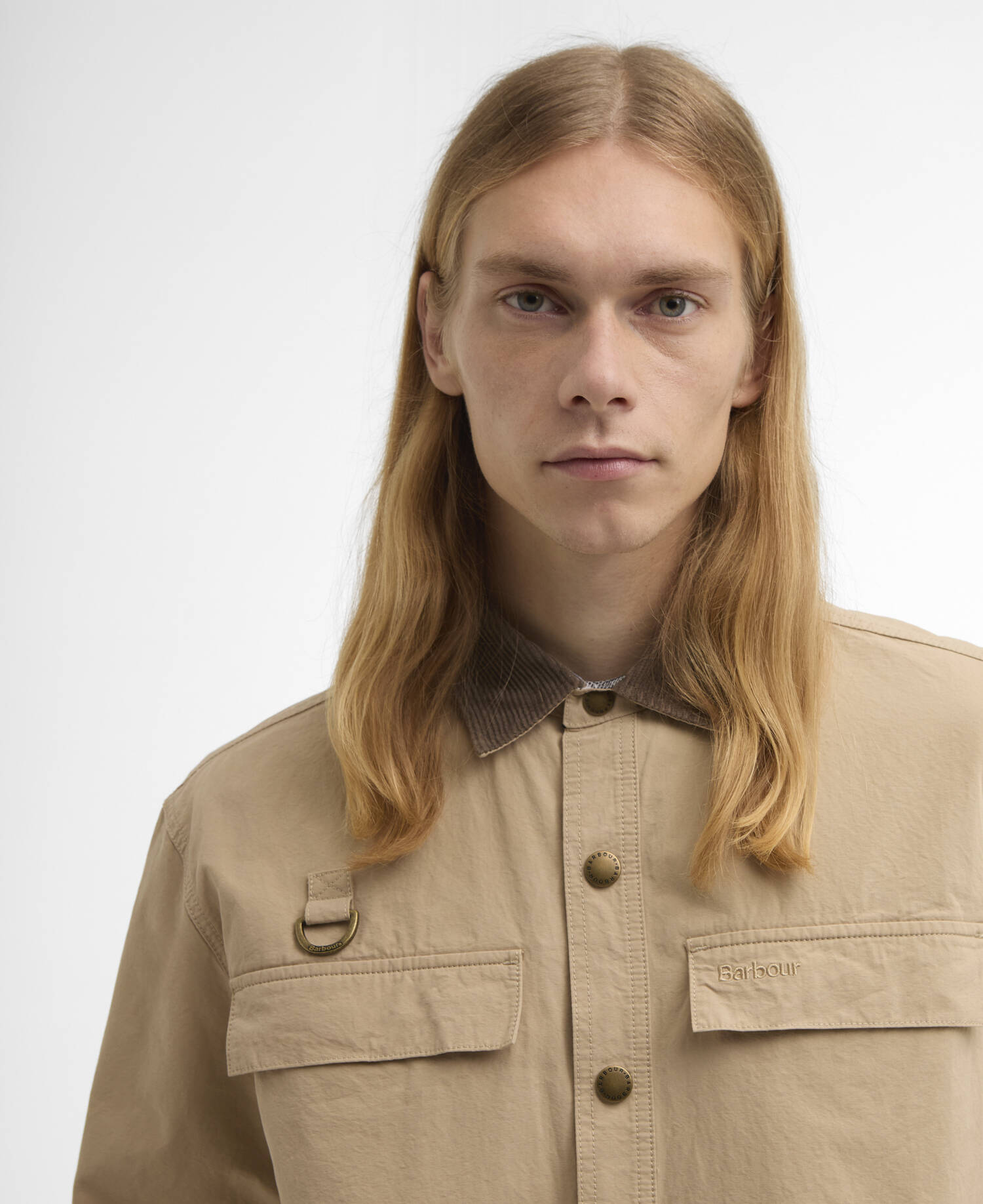 Spey Poplin Overshirt Tan image number 3