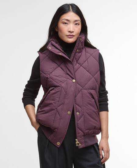Becky Gilet Black Cherry/Muted Tartan Becky Gilet Black Cherry/Muted Tartan