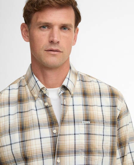 Witton Checked Regular Shirt Whisper White