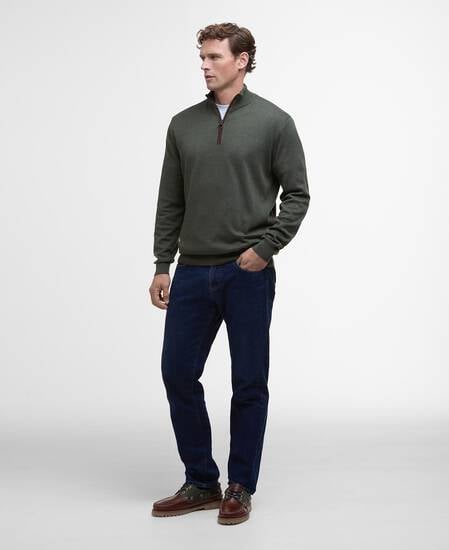 Bayfield Quarter-Zip Jumper Mid Olive