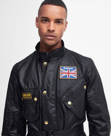 Union Jack International Waxed Jacket Classic Black