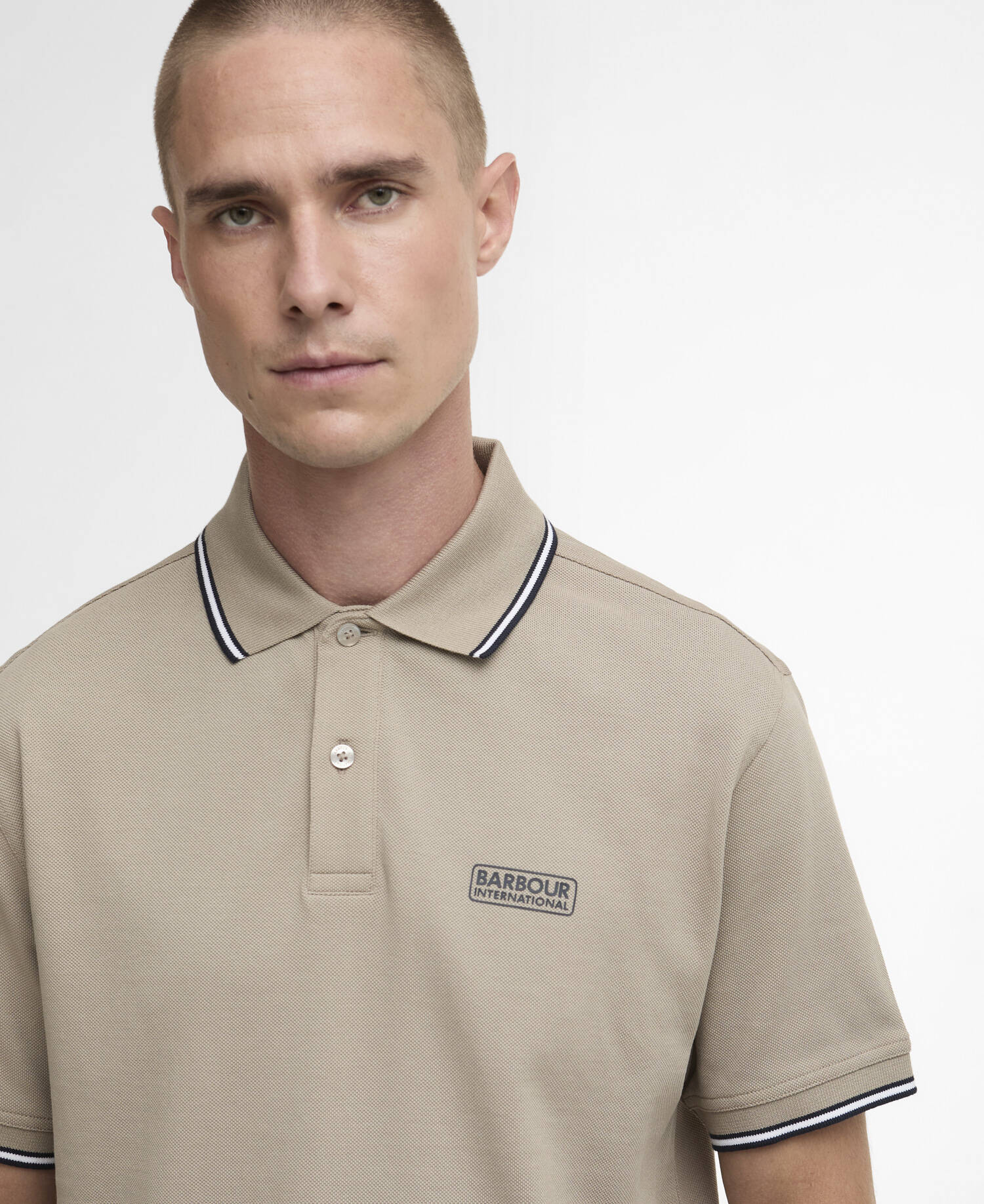 Evan Short-Sleeved Polo Shirt Concrete image number 3