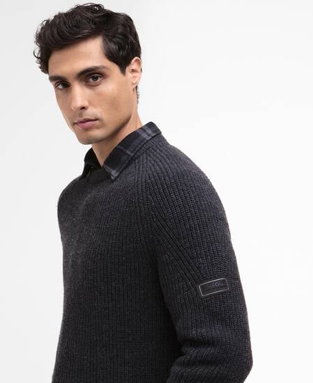 Pullover Chester Rundhalsausschnitt Charcoal Marl
