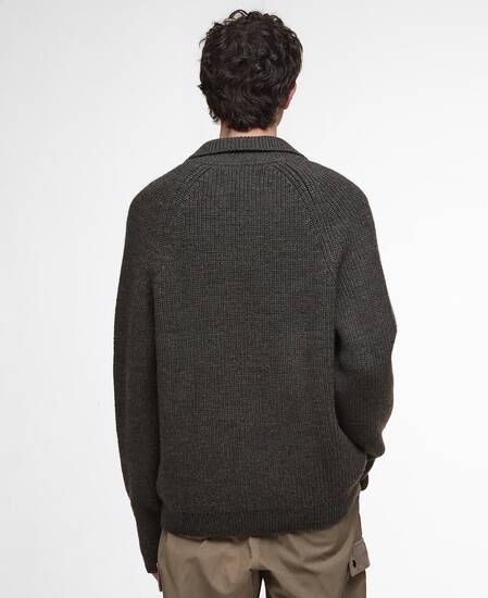 Pullover Garthman Zip-Up Olive Ink