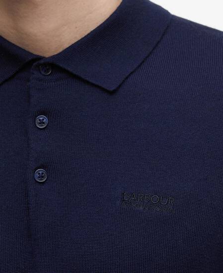 Polo Merlin in lana merino Navy
