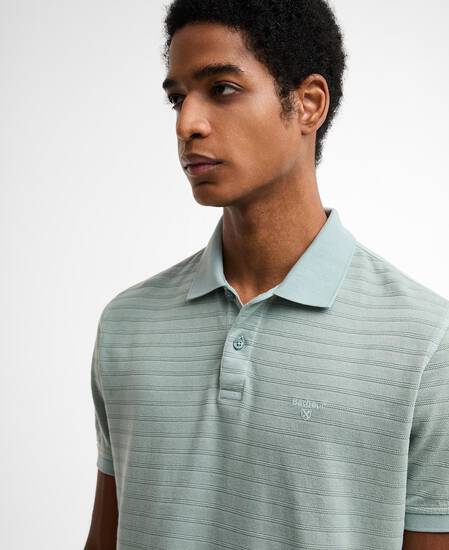 Poloshirt Tenbury Striped Tailored Dusty Slate