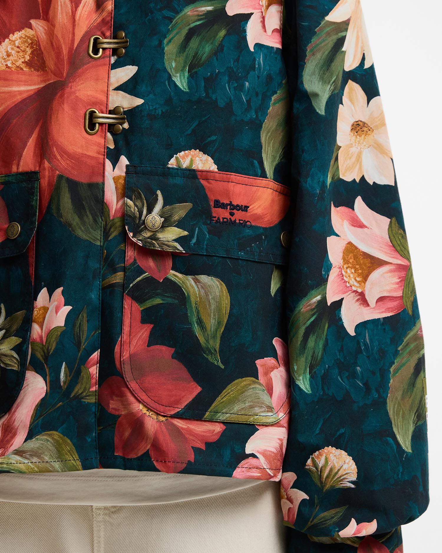 Barbour FARM Rio Wild Flower Casual Jacket Navy Wildflower/Flower Navy