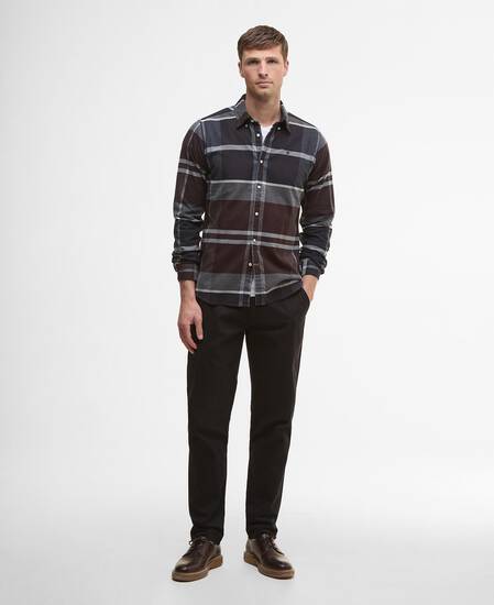Iceloch Tailored Long-Sleeved Shirt Midnight Oak Tartan