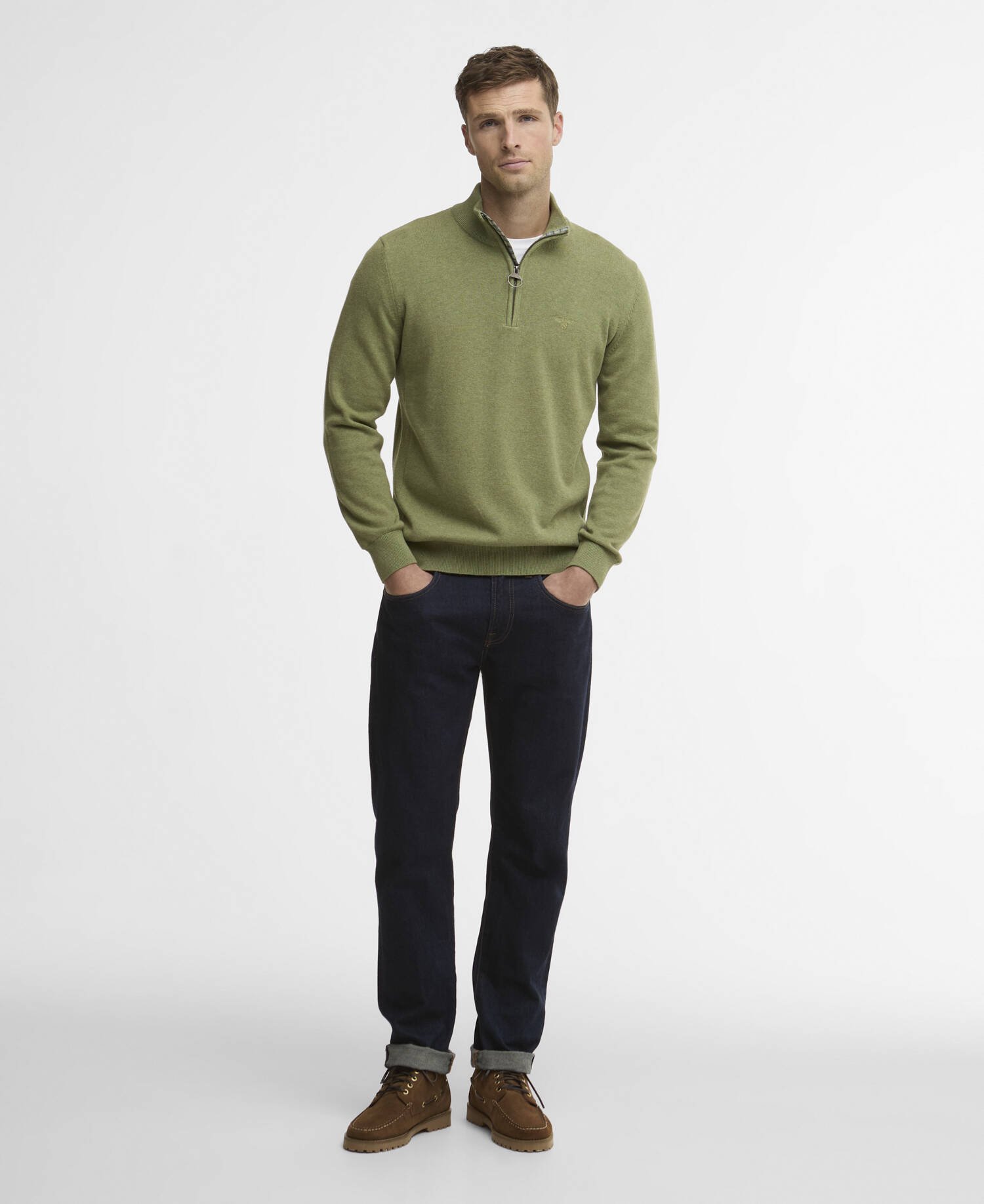 Cotton Quarter-Zip Jumper image number 1