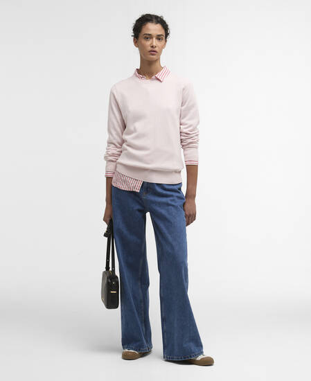 Oakley Merino-Blend Crew Neck Jumper Pink