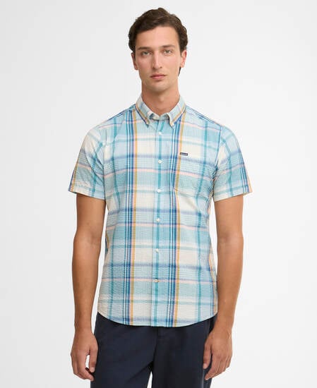 Rockcliffe Tailored Short-Sleeved Shirt Light Teal