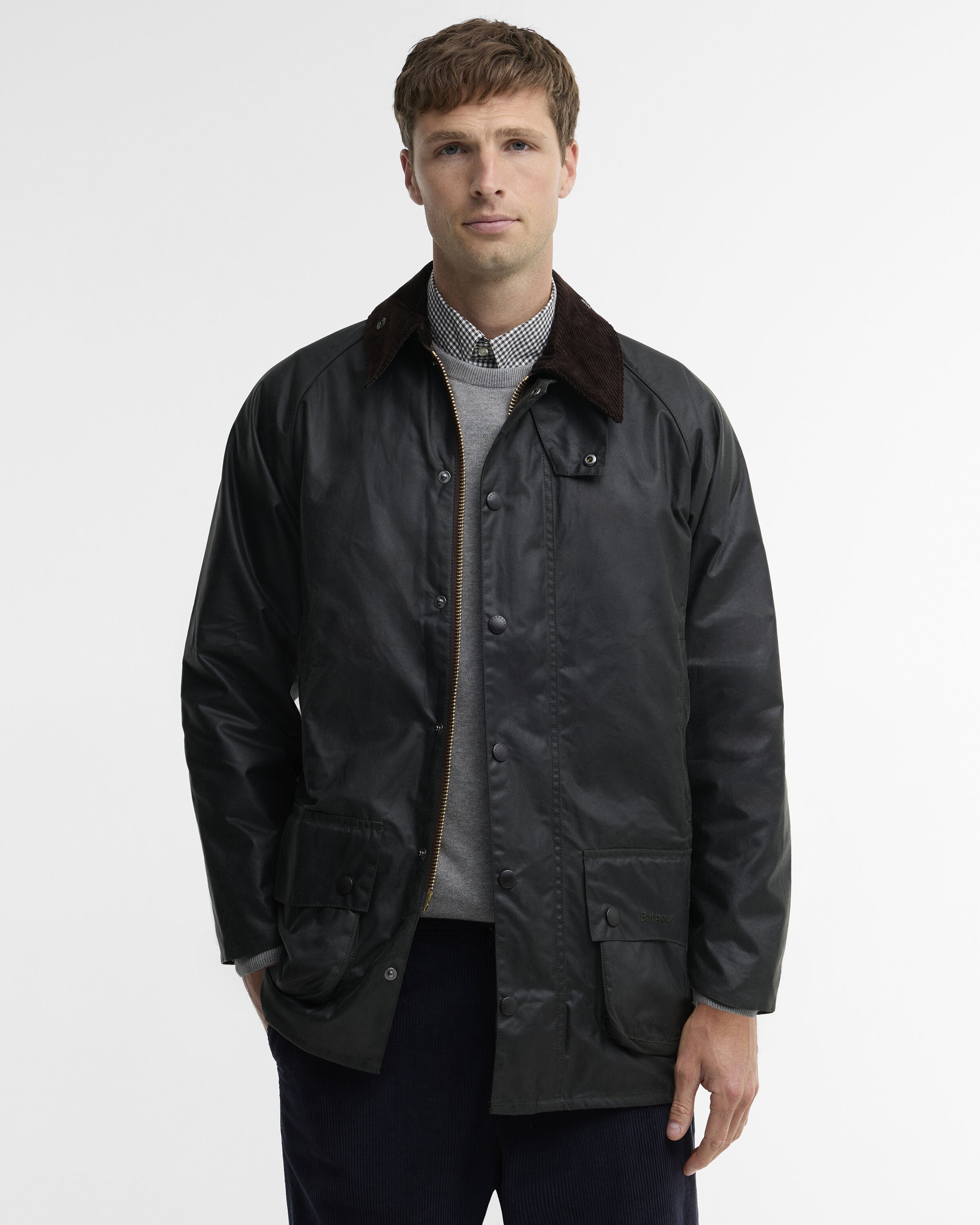 Barbour A206 BORDER JACKET ブラックジャケット Buy Border® Waxed Jacket for GBP 299.00 | BARBOUR_GB