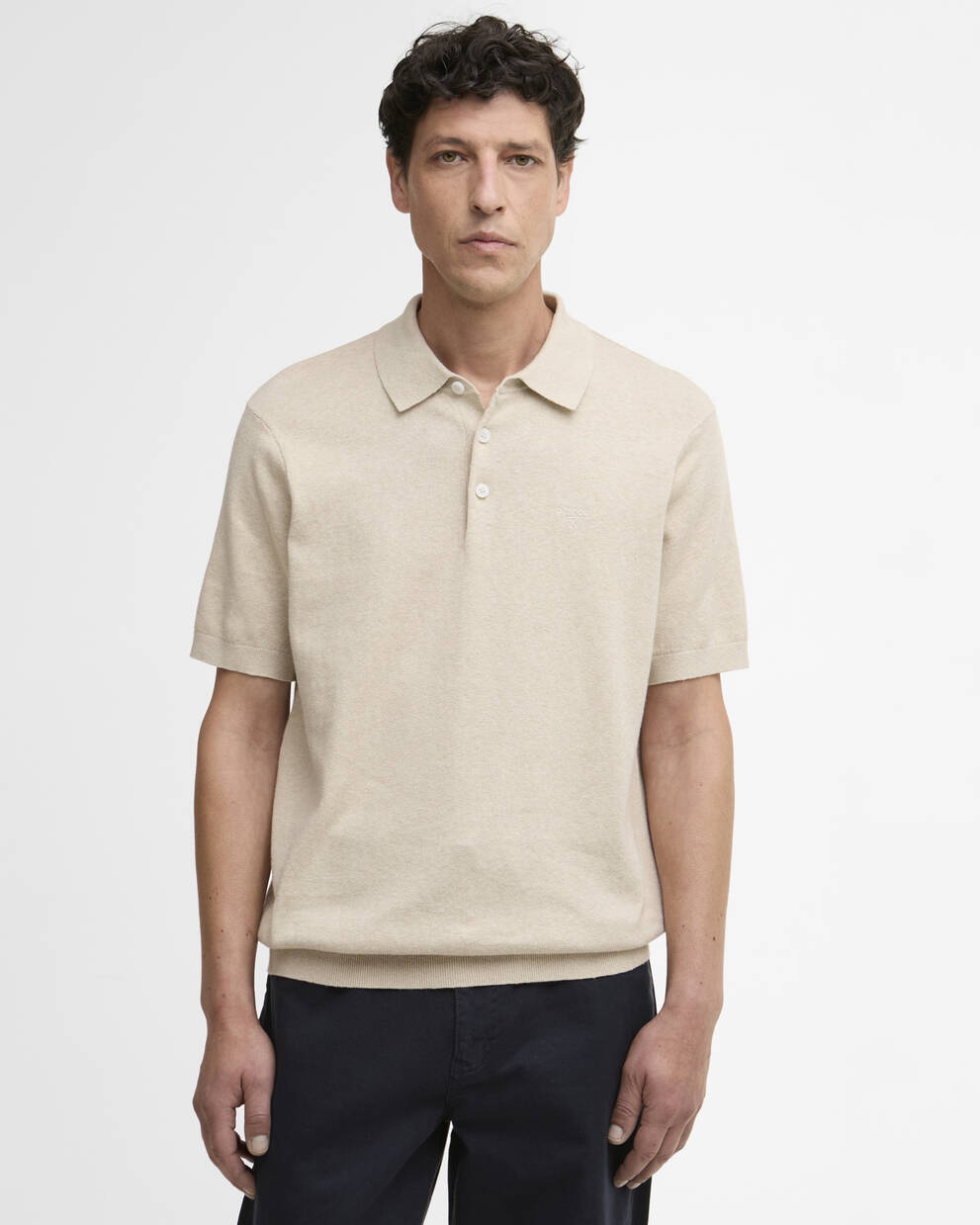 Polo in maglia Muston in misto lino