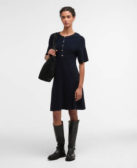 Camille Knitted Mini Dress Dark Navy