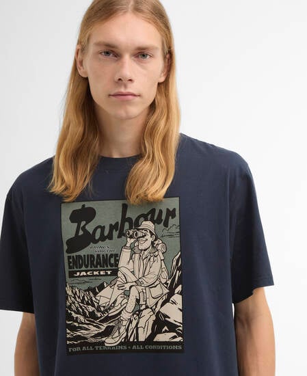 Conditions Oversized Graphic T-Shirt Navy