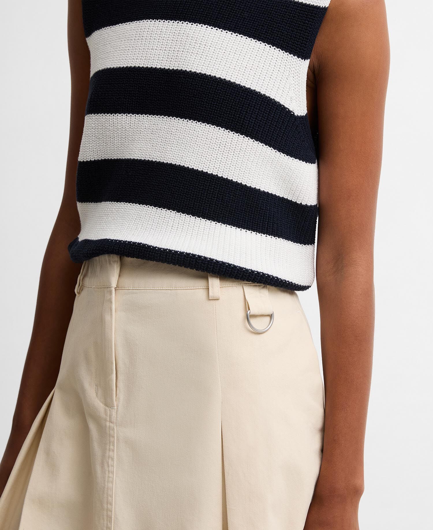 Aylesby Pleated Mini Skirt Original Ecru