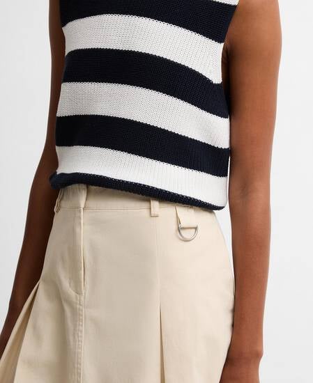 Aylesby Pleated Mini Skirt Original Ecru