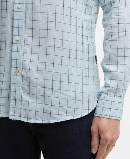 Hemd Belleview Tattersall Tailored Sky