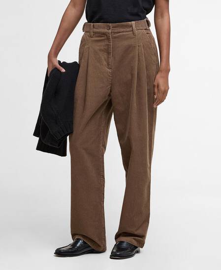Yasmin Cord Trousers Military Brown Yasmin Cord Trousers Military Brown