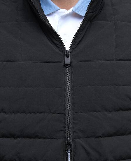 Felpa Collins con trapuntatura orizzontale Black