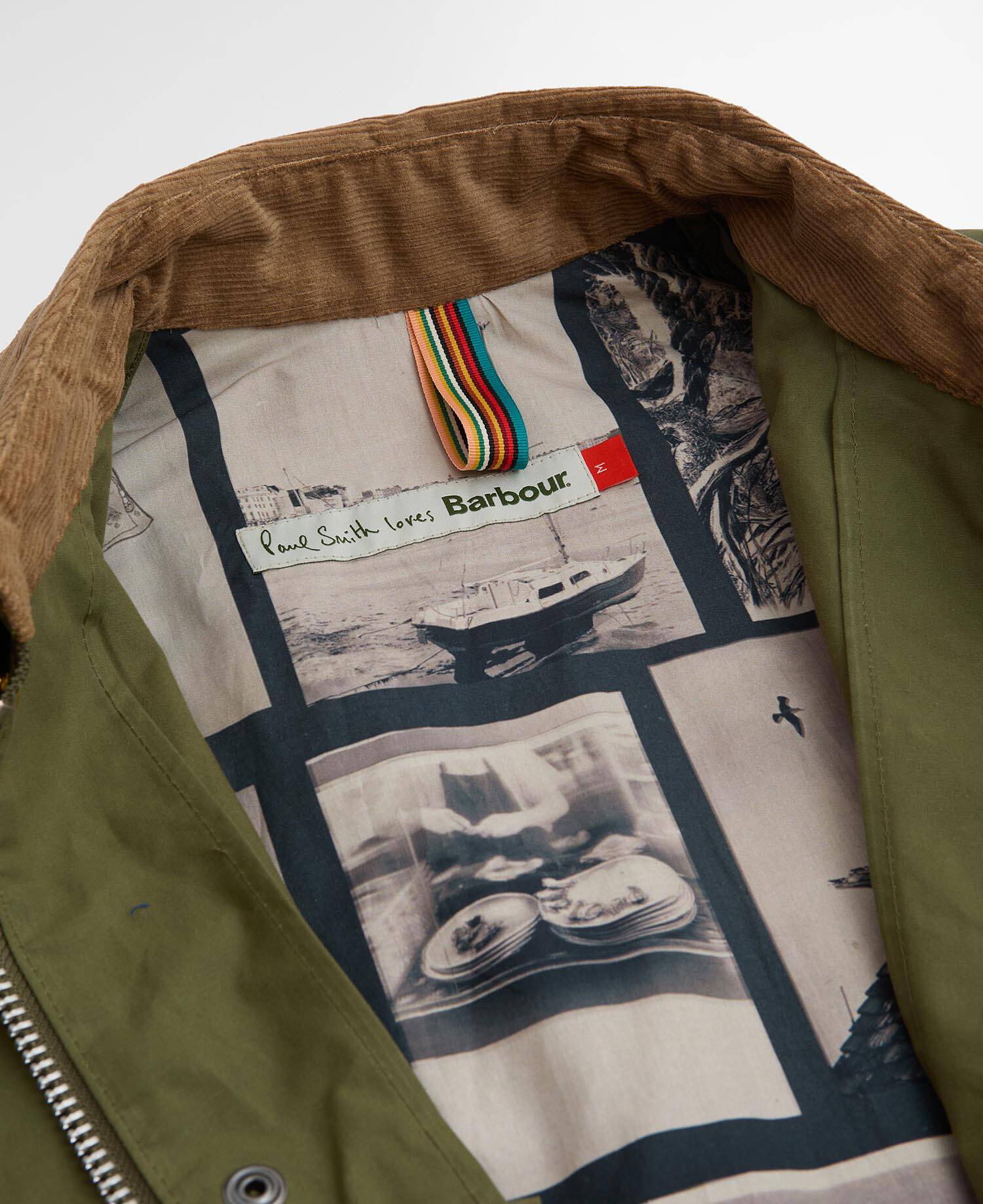 Paul Smith Loves Barbour Sugarlump Bedale Casual Jacket Army image number 7