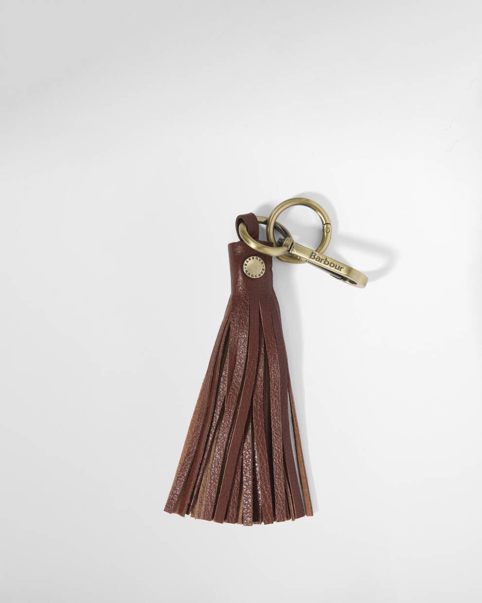 Ciondolo da borsa in pelle con nappe