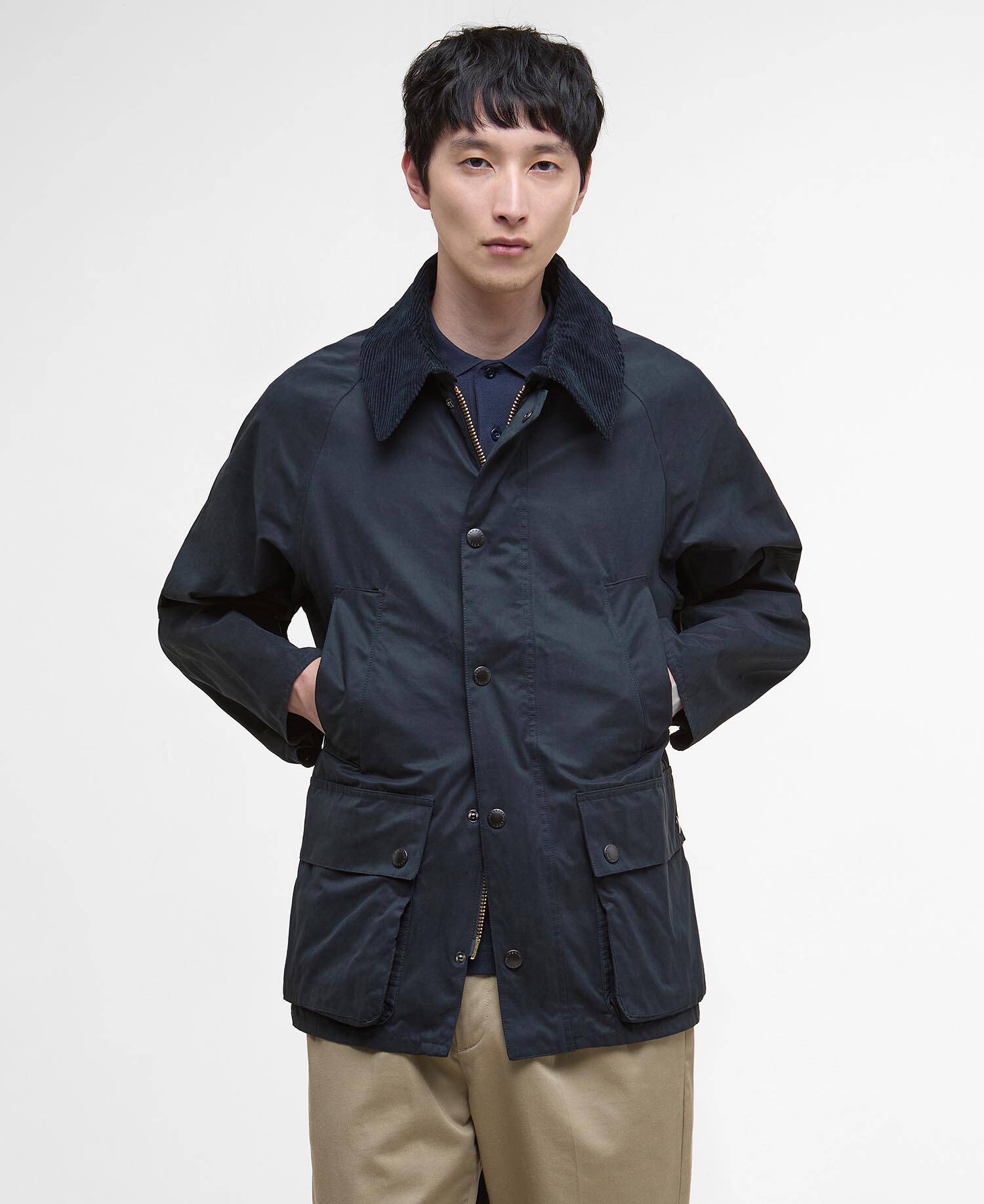 Peached Oversized Bedale Casual Jacket Classic Navy image number 0