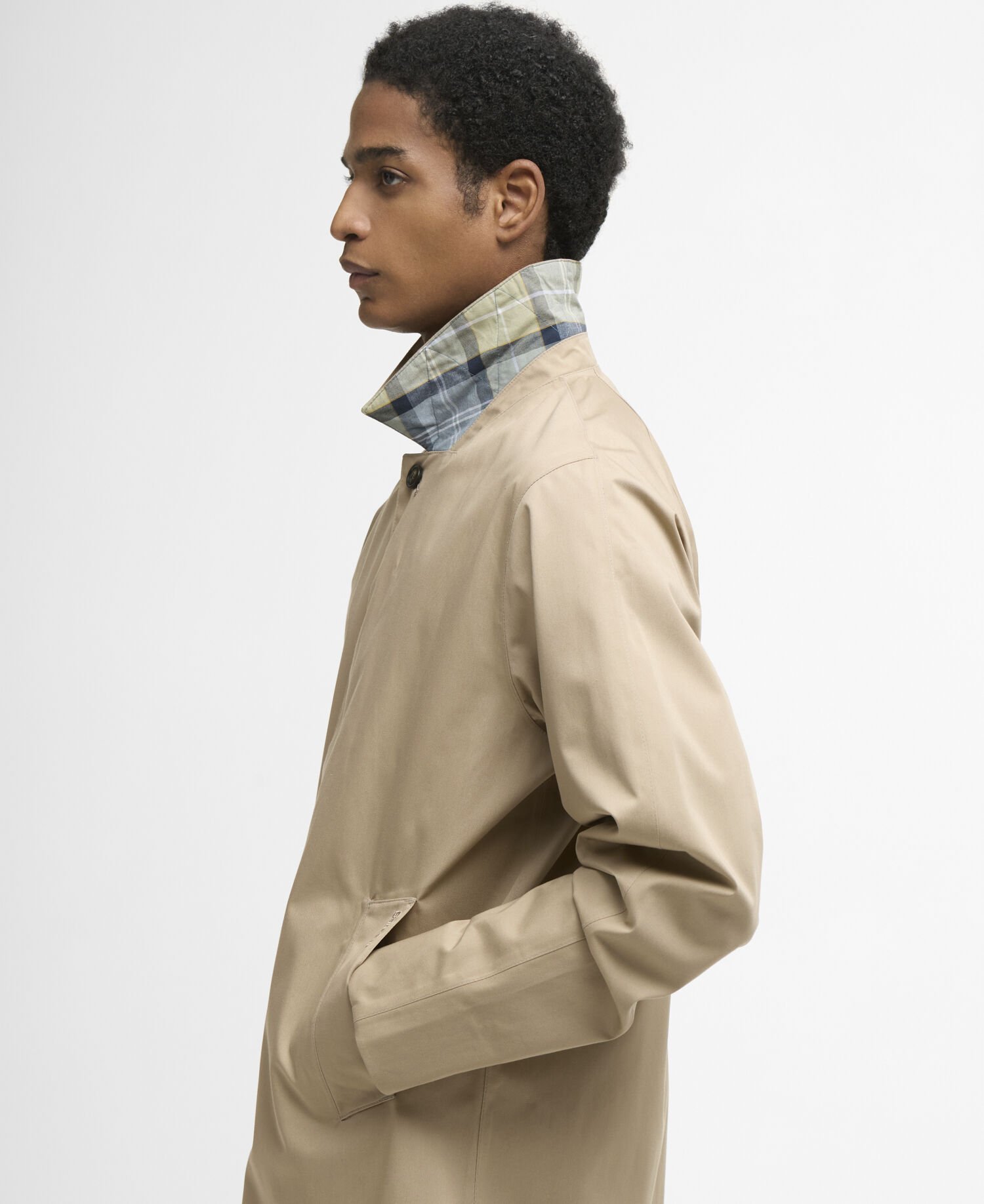 Rokig Lightweight Mac Jacket Washed Stone/Highland Loch