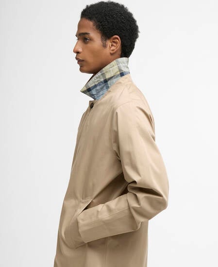 Rokig Lightweight Mac Jacket Washed Stone/Highland Loch