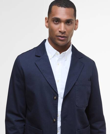 Overshirt a spina di pesce Bayview Navy