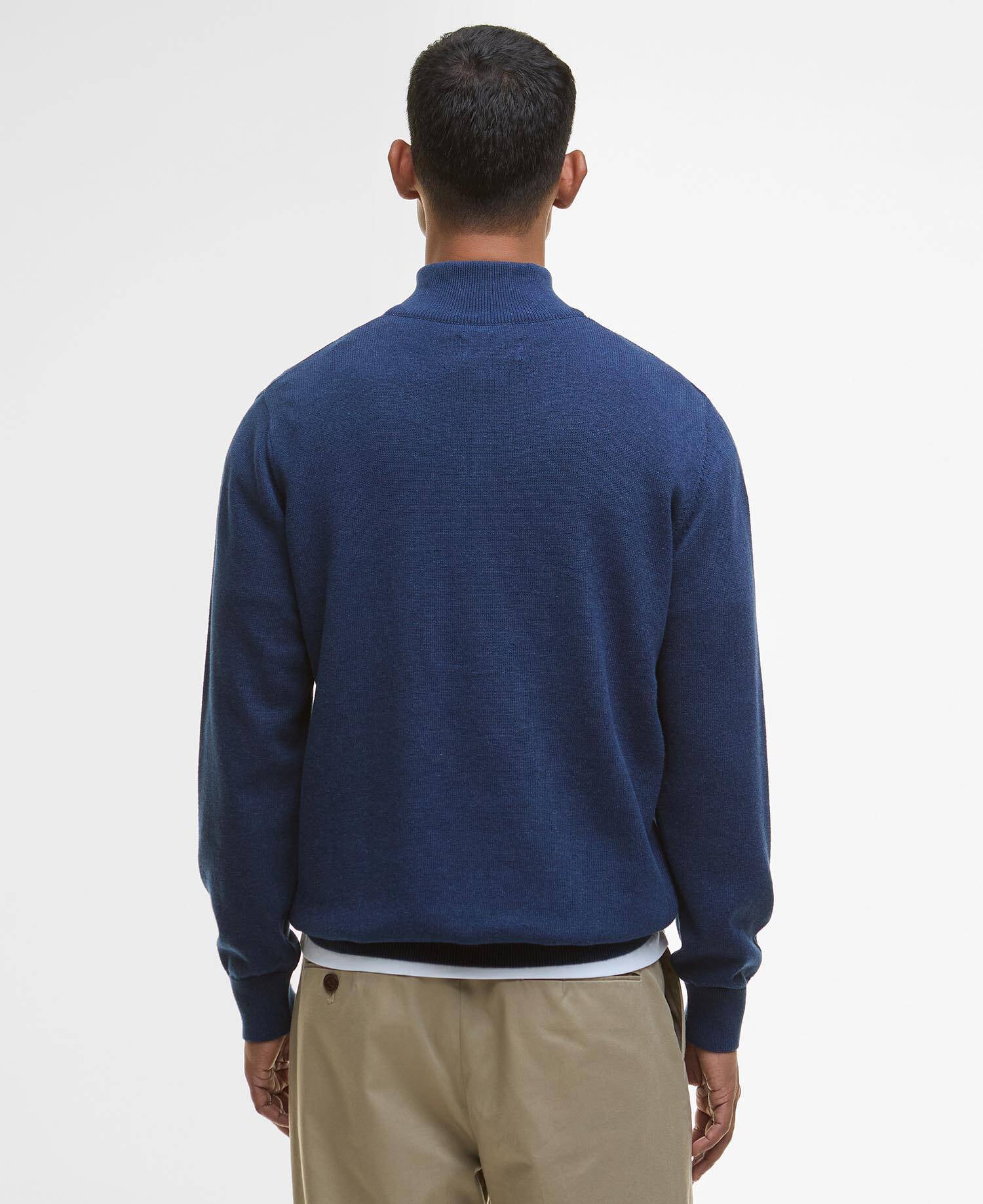Felpa in cotone con mezza zip Inky Marl image number 2
