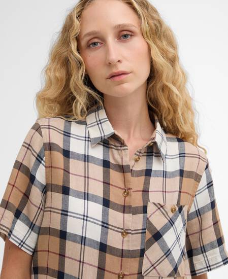 Fern Short-Sleeved Tartan Shirt Hessian Tartan